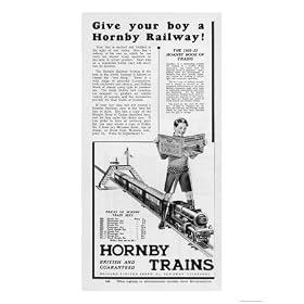 An Advertisement for Hornby Model Train Sets Stretched Canvas Poster Print