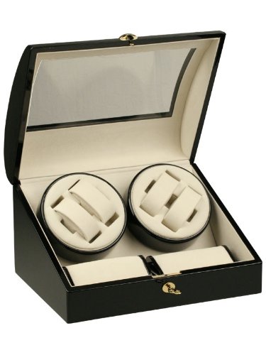 Rothenschild Accessories RS-198-4 S Watch Winder For 4 Watches Piano polish 2 Cushion sizes