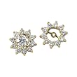 14K Yellow/White Gold 3/4 ct. Diamond Earring Jackets