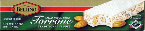 Bellino Torrone (Soft Nougat) Bar, 5.3-Ounce Bars (Pack of 3) by Bellino