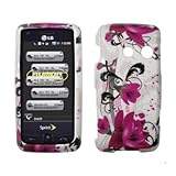 Premium White with Purple Flowers Design Snap-On Cover Hard Case Cell Phone ....
