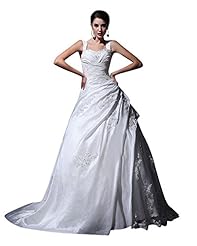 A-line Applique Ruched Lace Floor Length Dropped   Waistline Organza/Taffeta Sweetheart  Dress