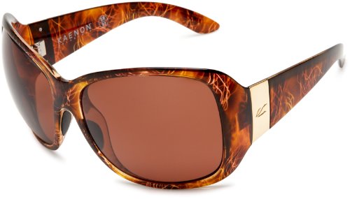 Kaenon Women's Leila Polarized Sunglasses,Havana Frame/Copper Lens,one size