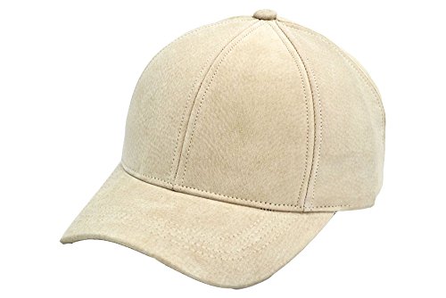 Emstate suede leather baseball caps made in usa (bone)