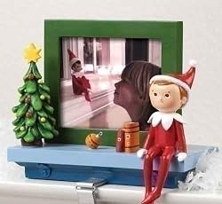 Elf on the Shelf Christmas 3" x 3" Photo Frame Stocking Holders 8"