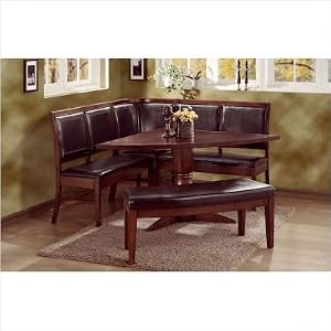 Brockton 2 Piece Dinette Table Set in Rich Dark Walnut by 