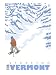 Stylized Snowshoer, Stratton, Vermont Premium Poster Print, 12x16