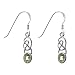 Sterling Silver Peridot Celtic Design Earrings