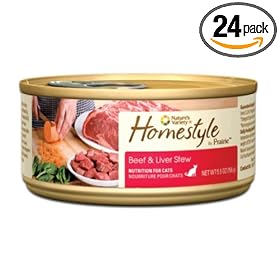 Nature's Variety Canned Cat Food, Homestyle from the Prairie Beef and Liver Stew (Pack of 24 5.5 Ounce Cans)