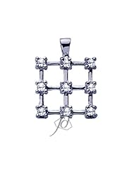 0.45 Ct Princess Cut Diamond Pendant 14K CUT:VERY GOOD SI2 With Chain