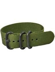 Premium 24mm 3-ring PVD Solid Army Urban Military Nylon Nato Watch Strap G-10 Fits All Watches!!!