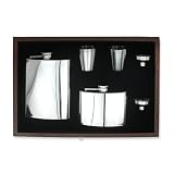 Review Quality Gold  / Polished Stainless Steel Two Flasks Gift Set
