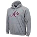 Atlanta Braves Majestic Steel Heather Tek Patch Hooded Sweatshirt - Small
