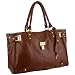 LUCCA Mahogany Glamour Padlock Designer Inspired Shopper Hobo Tote Bag Purse Satchel Handbag w/Shoulder Strap-visli Cheap Deals