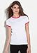 Bella Ladies Baby Rib Short Sleeve Ringer T-Shirt. 1007
