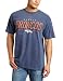 NFL Men's Denver Broncos Vintage Roster II Short Sleeve Pigment Dye Tee (Pigment Denim, Large)