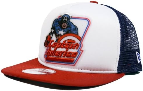 Captain America Throwback Trucker A-Frame New Era 9FIFTY Snapback Hat