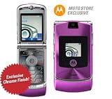 Motorola V3i GSM Unlocked Cellular Phone,US VERSION/US WaRRANTY, Purple/Chrome