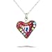 Pink Heart and Chai Necklace #0627