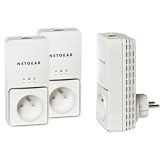 Netgear XAVT2501 Pack de 3 adaptateurs CPL Ethernet Powerline 200 Mbit/s avec prise femelle int�gr�e Homeplug AVpar Netgear