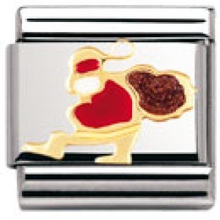 Nomination Composable Classic CHRISTMAS Edelstahl, Email und 18K-Gold (Weihnachtsmann mit  Preisvergleich