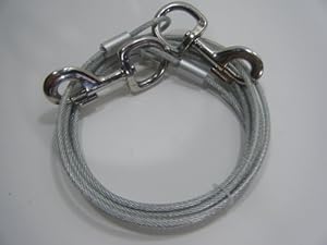 FPS Beast-Master Dog Tie Out Cable Leash Premium Bolt Snap Both Ends Choose Dog Weight and Length (Length 75 Feet, Large Dogs 70-150 Pounds) FPS Beast-Master Dog Tie Out Cable Leash Premium Bolt Snap Both Ends Choose Dog Weight and Length (Length 75 Feet, Large Dogs 70-150 Pounds)