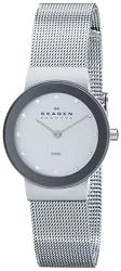 Skagen Women's 358SSSD Silver Dial Mesh Bracelet Watch