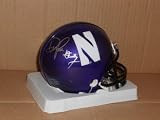 Dan Persa signed Northwestern Wildcats mini helmet B - Autographed College Mini Helmets