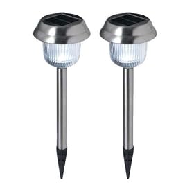 PACK OF 10 STAINLESS STEEL SOLAR GARDEN LIGHT 