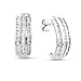0.50 Carat Diamond 10K White Gold Half Hoop title=