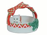 Fitz and Floyd Yuletide Kitten Basket