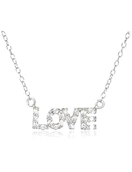 Sterling Silver Cubic-Zirconia Pendant Necklace, 16"