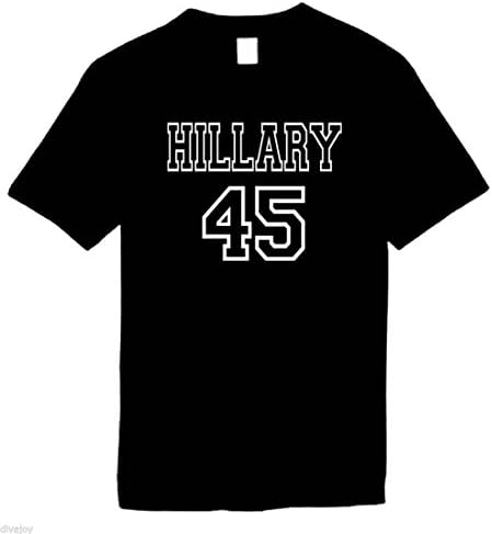 Hillary 45 - Presidential Candidate Hillary Clinton Mens Unisex Novelty T-Shirt Listed for charity