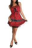 Hell Bunny Red And Black Plaid Zipper Dress