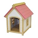 Cozy Cottage Dog House - Pink/ White