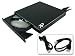Slimline Usb External Dual Layer Dvd+-rw In Black Drive Read
