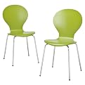 Modern Stacking Chairs 2 pk - Green
