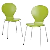 Modern Stacking Chairs 2 pk - Green