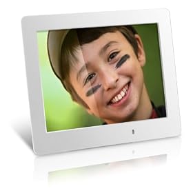 Aluratek ASDPF08LED 8-Inch Ultra Thin LED Digital Photo Frame (White)