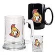 Ottawa Senators 15oz Tankard, 15oz Ceramic Mug & 2oz Shot Glass Set - Primary Logo NHL Hockey