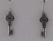 Silver Key Earrings