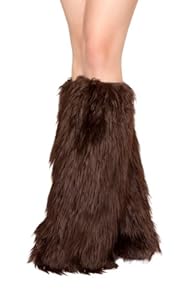 Roma Costume Fur Boot Covers, Brown, One Size