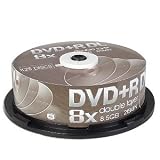 8x 8.5GB DVD+R Double Layer Media 25-Piece Spindle