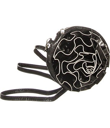 Patent Croco Flower Crossbody Swingpouch