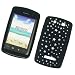 RIM BlackBerry Storm 9530 Thunder 9500 Laser Skin Case Soft Rubber Silicone Protector Image Cover "Black Stars" Design