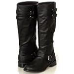 NEW Designer Fashion Ladies BUCKLE Black BOOTS size 9