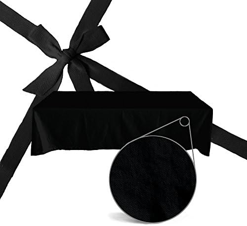 Highest Quality Black Cotton Tablecloth for Rectangle Tables, 60 x 102 Inch, Cotton Tablecloth from India, Heavy Weight Cotton, Durable, Protects Table Top, Easy Care, Formal and Casual