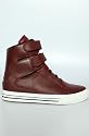 Supra The TK Society High in Burgundy Leather,Sneakers for Women