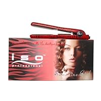 Iso Beauty Professional Red Zebra Sunshine Ionic Ceramic Hair Straightener / Flat Iron Dual Voltage