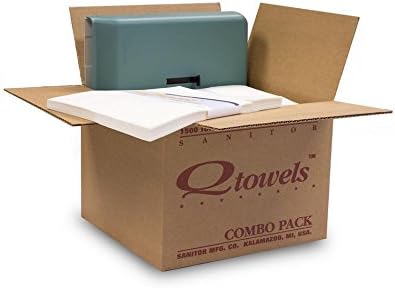 Qtowels Dispenser Combo Pack (Teal Green)